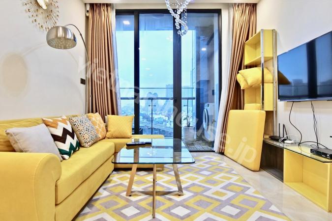 Golden sofa featuring Vinhomes Golden River apartment