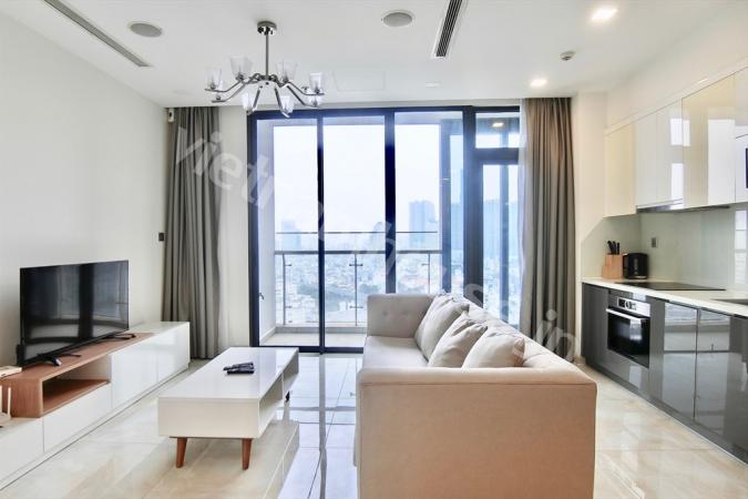 Golden River's elegant Asian two-bedroom apartment