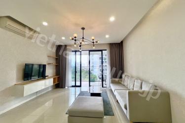 A refined beige-toned living space at Estella Heights