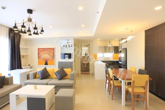 Luxury living room in Masteri apartment, Thao Dien, District 2.