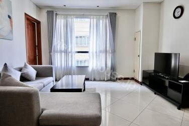 2-bedroom serviced apartment with open kitchen design and living room