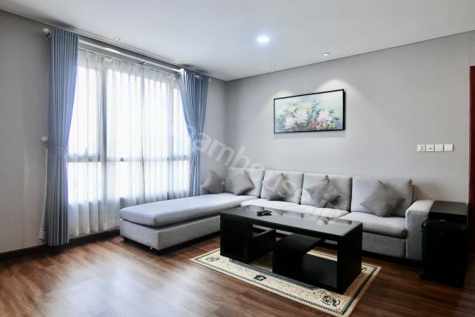 2-bedroom serviced apartment with large L-shaped sofa