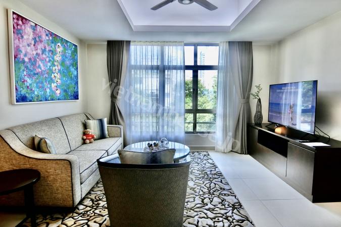 Sophisticated 2-Bedroom Serviced Apartment with Modern Elegance and Natural Light