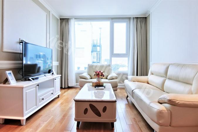 Wooden floor covered all rooms in luxury apartment
