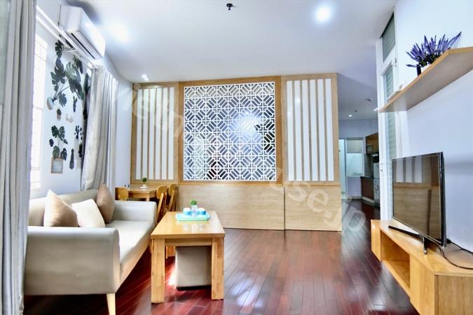 Full furnished with many stuff for living in serviced apartment in Binh Thanh District.