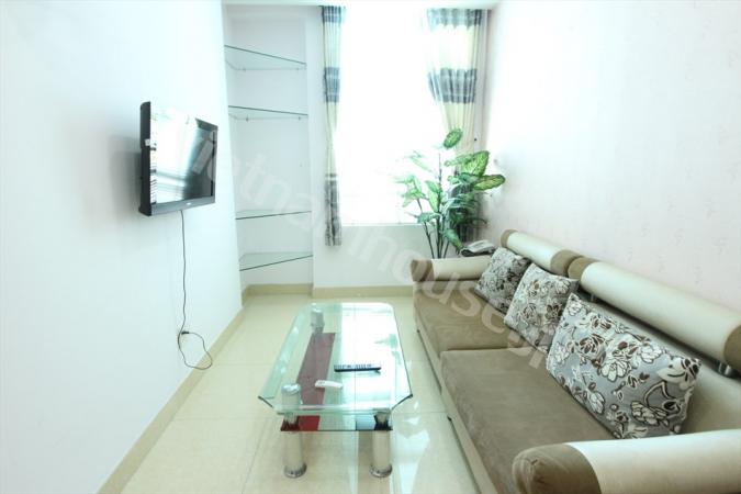 Căn hộ dịch vụ cao cấp với nội thất sang trọng cùng phòng khách rộng rãi tại Tân Bình.